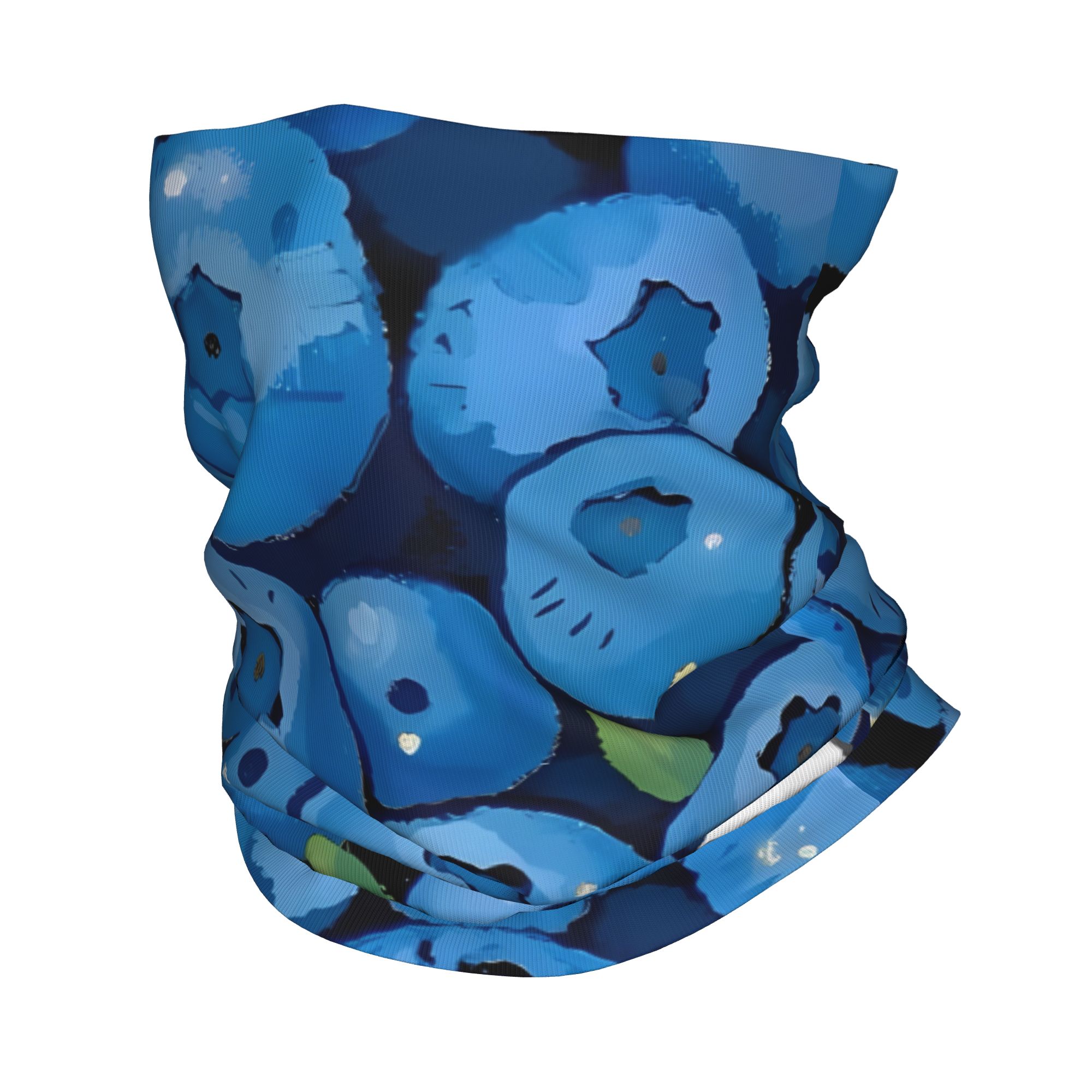 Neck Warmer Balaclava - Fruitprint bosbes met wit konijn Balaclava