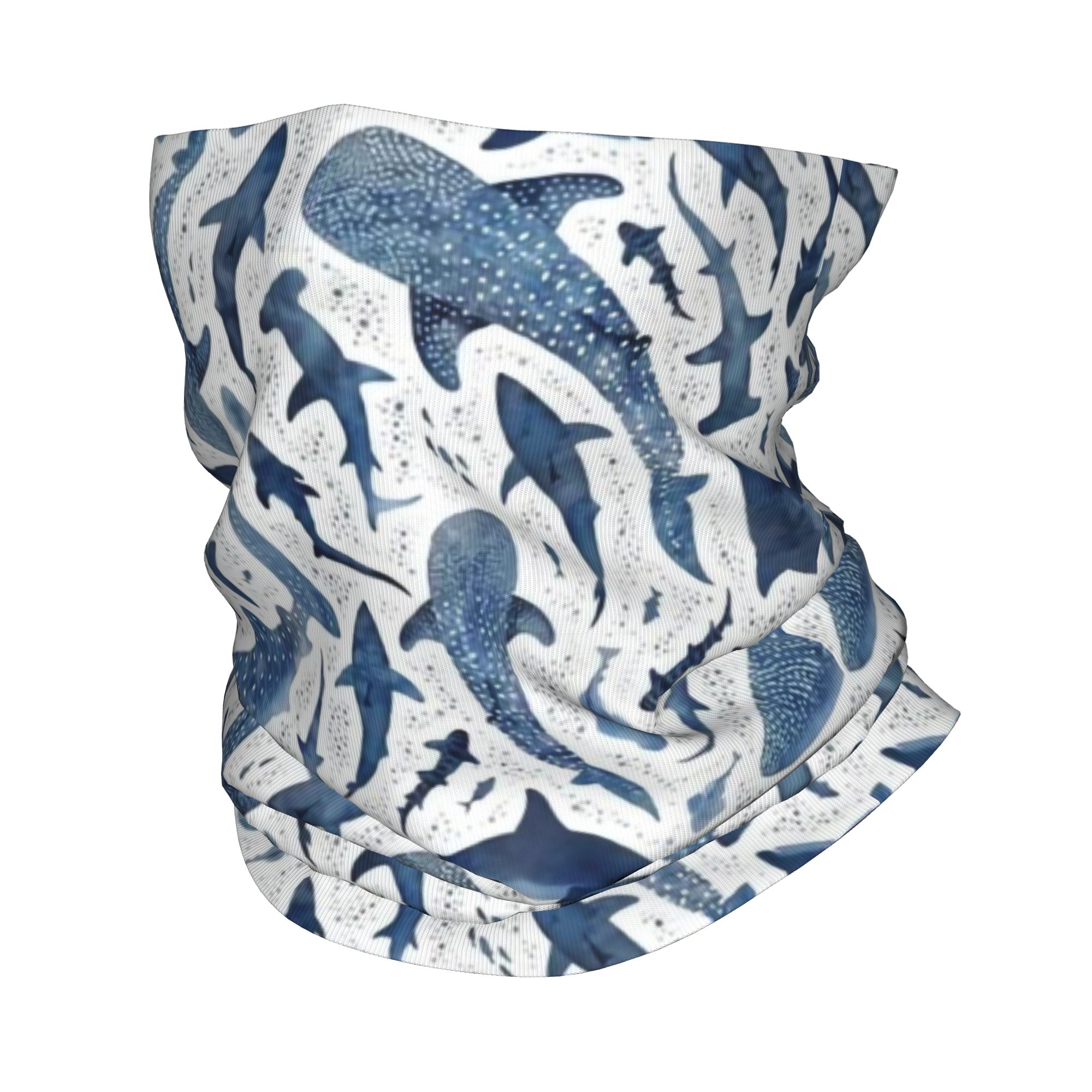 Aangepaste blauwe aquarel haai - Neck Warmer Balaclava recensie en prijs