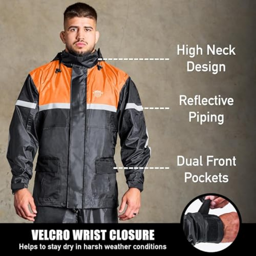 Waterdichte motorregenpak, 2-d - Motorcycle Gear Hoodie recensie en prijs
