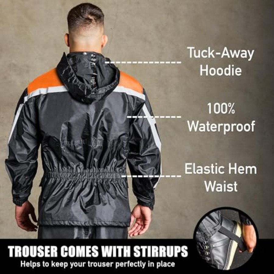 Waterdichte motorregenpak, 2-d - Motorcycle Gear Hoodie recensie en prijs