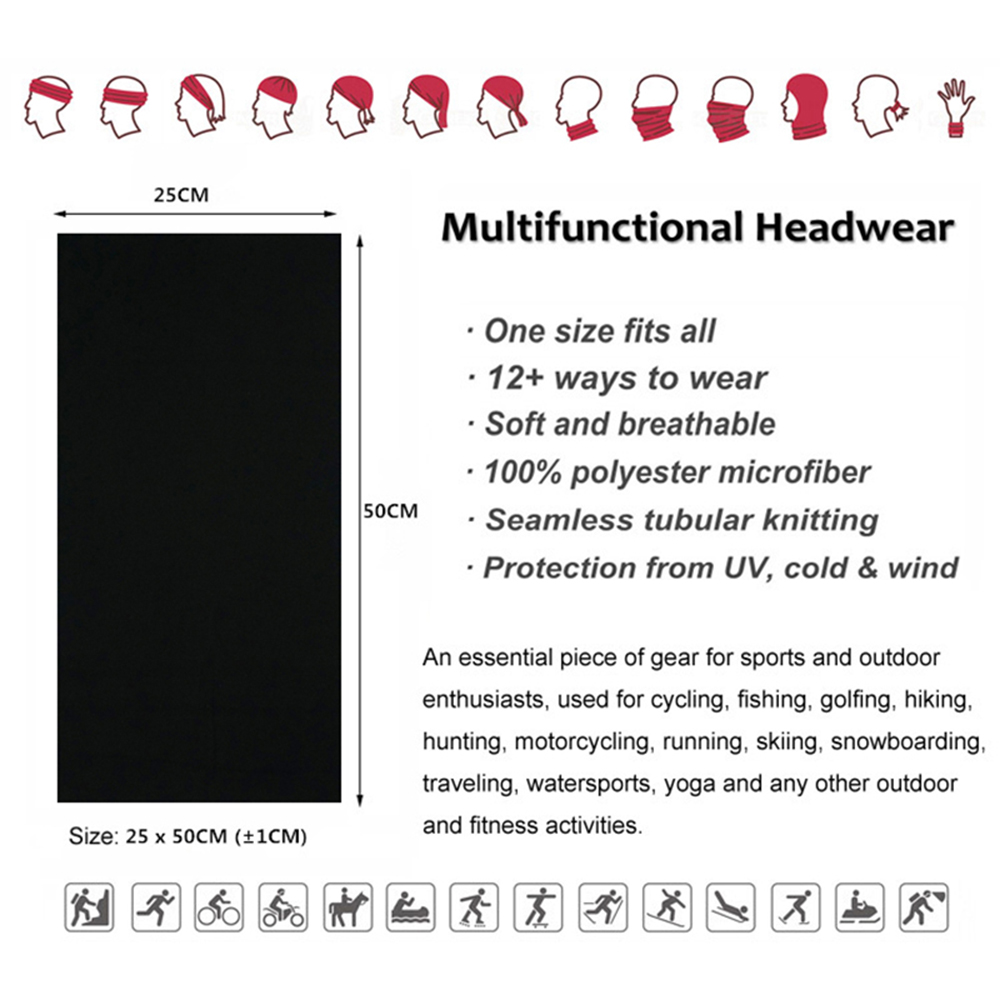 Naadloze effen kleur bandana's - Neck Warmer Balaclava recensie en prijs