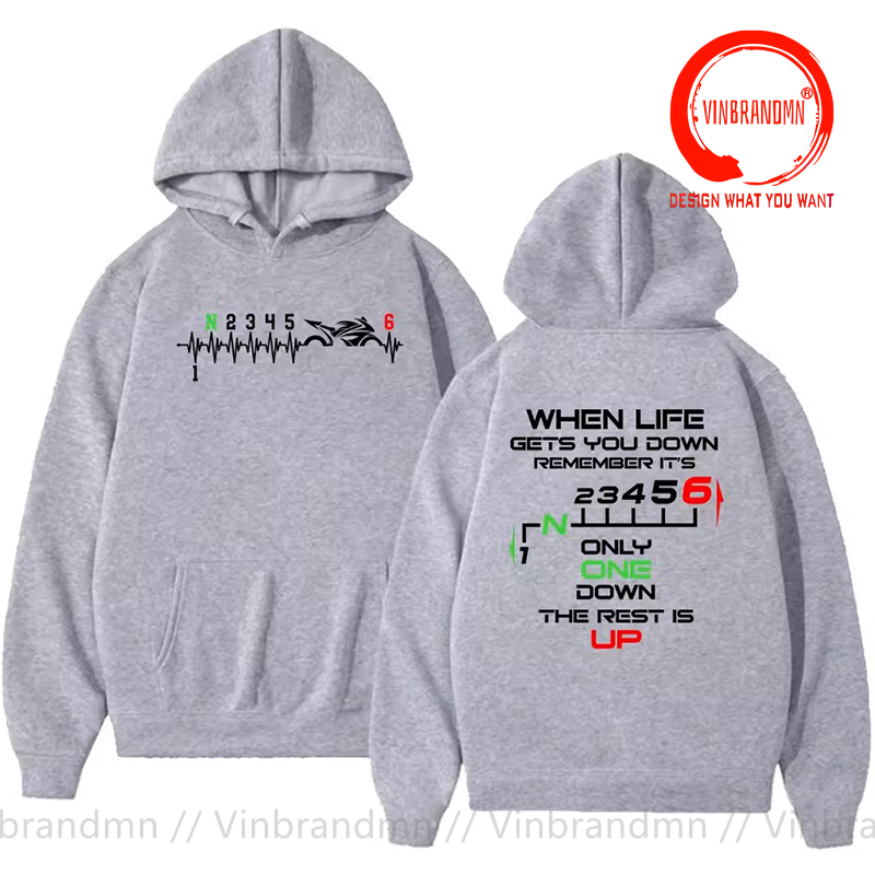 1N23456 Motorcycle Gear Shift  - Motorcycle Gear Hoodie recensie en prijs